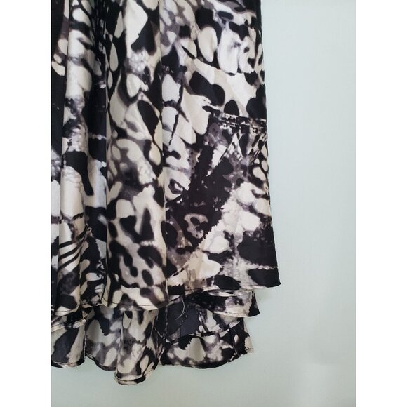 Dresses By Deb Junior's 13/14 Formal Dress Black White One Shoulder Sleeveless - Picture 3 of 5